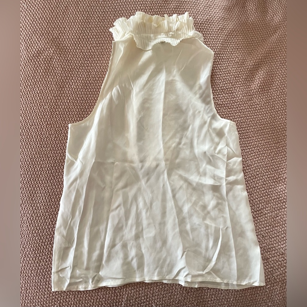 J.Crew Womens Cream Blouse tee Size 8 - Picture 3 of 5